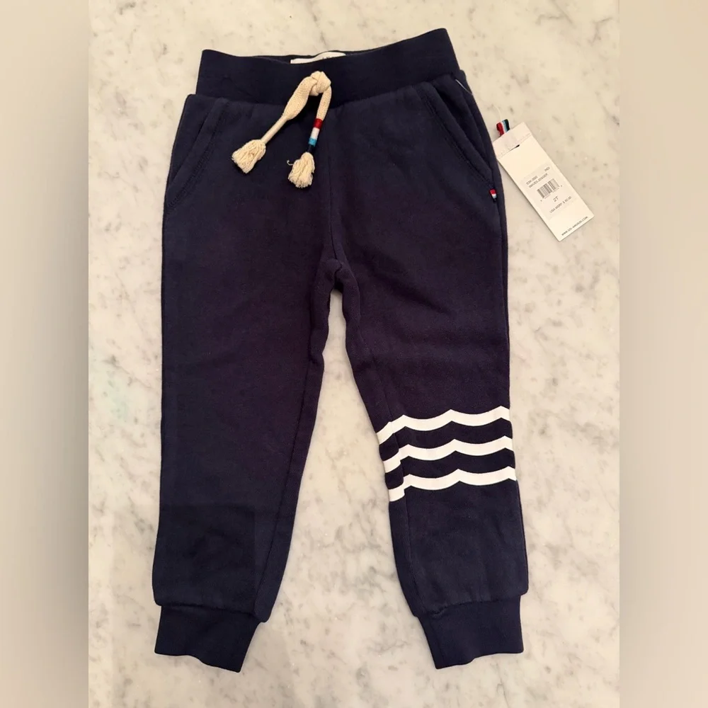 NWT Sol Angeles Waves Joggers Navy